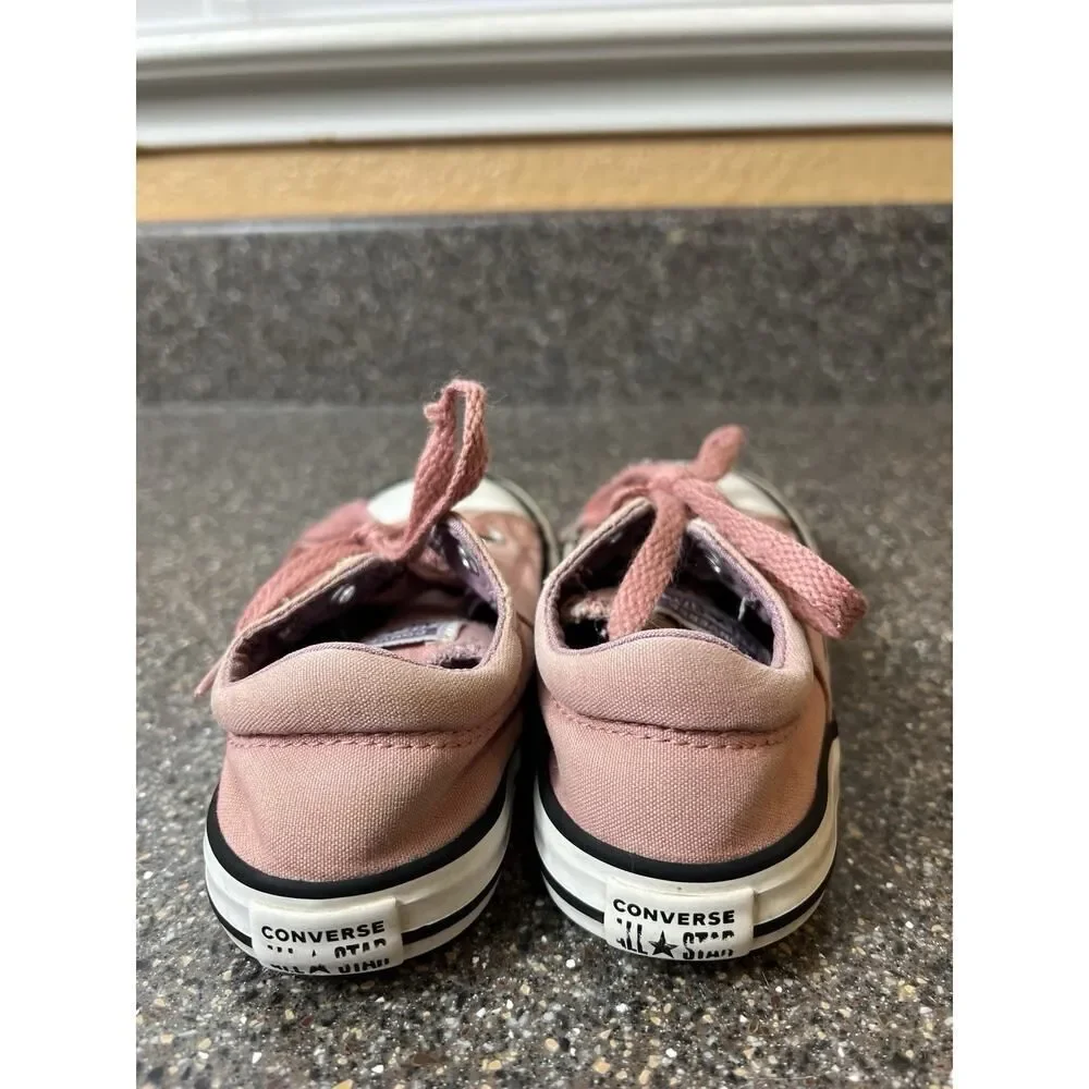 Converse Pink Canvas Sneakers Toddler Girls Size 9 Low Top Lace Up Padded Tongue
